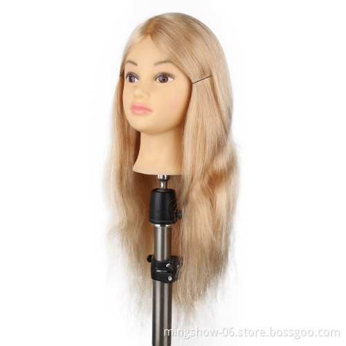 Cheap barber 100%  human hair training maniques dummy hair heads female for training